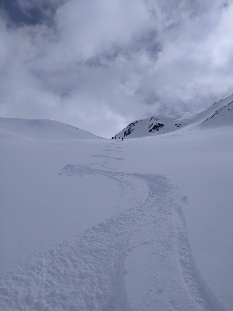 Powder Abfahrt