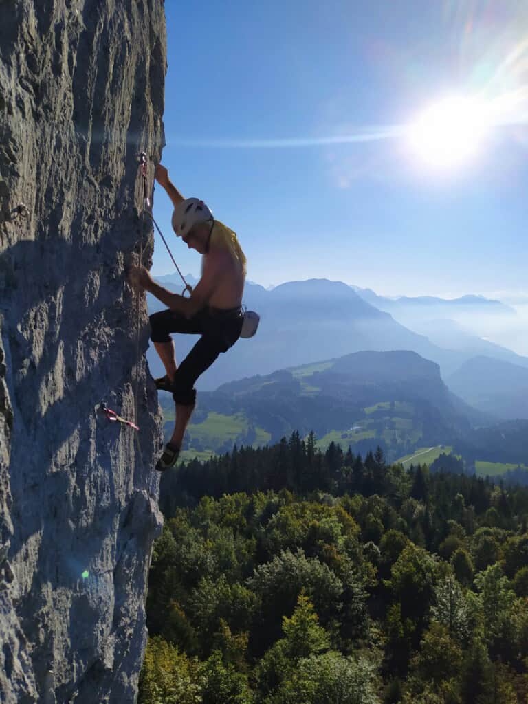 Climbing on the Ibergeregg