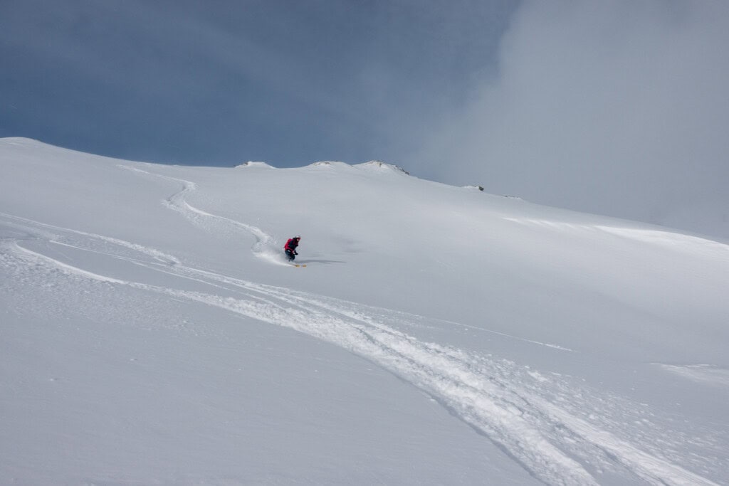 Freeride downhill in Andermatt