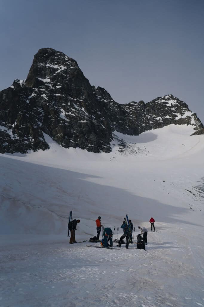High altitude ski tour Graubünden Alps