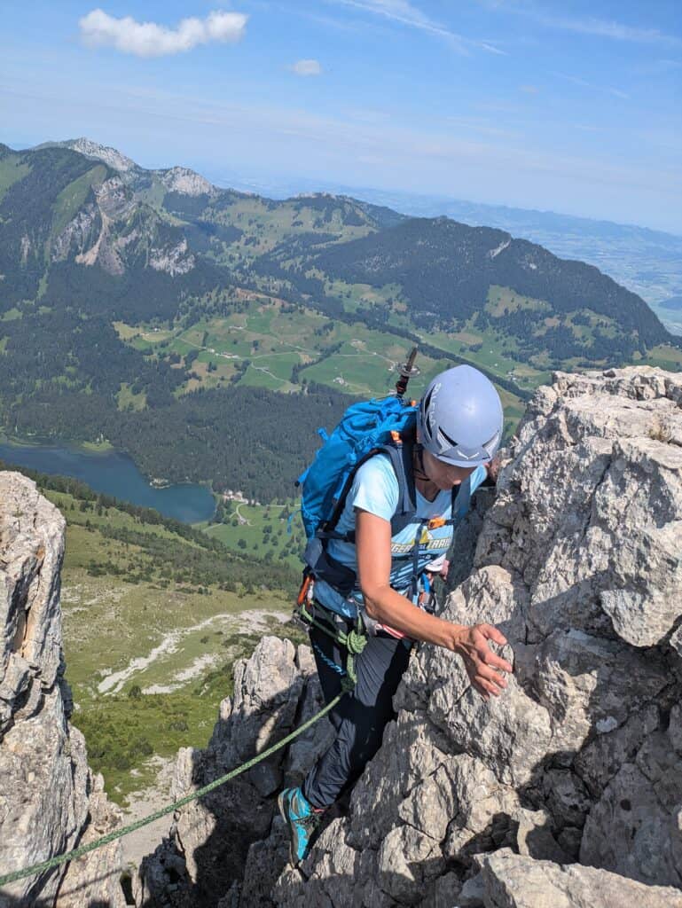 Climbing on the Rautispitz
