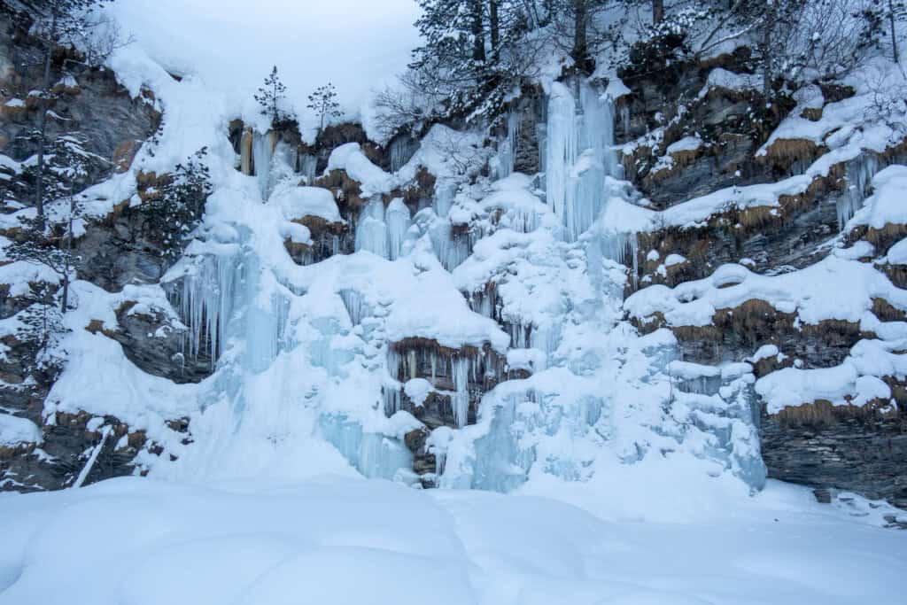 Ice climbing area