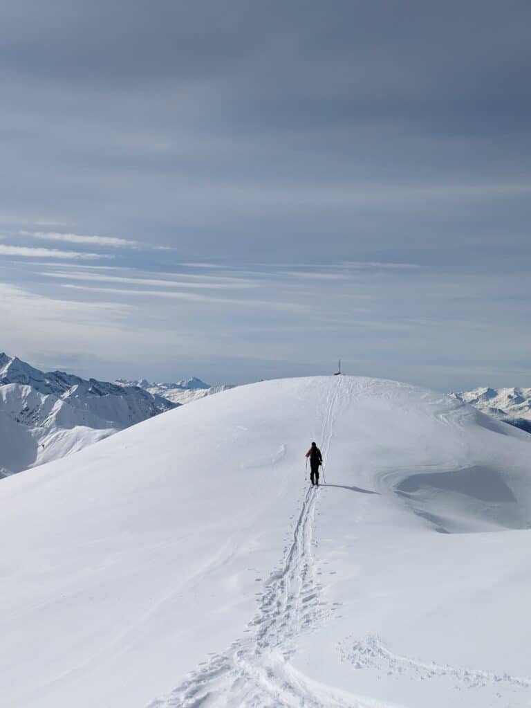 einsame Skitour in Davos Monstein