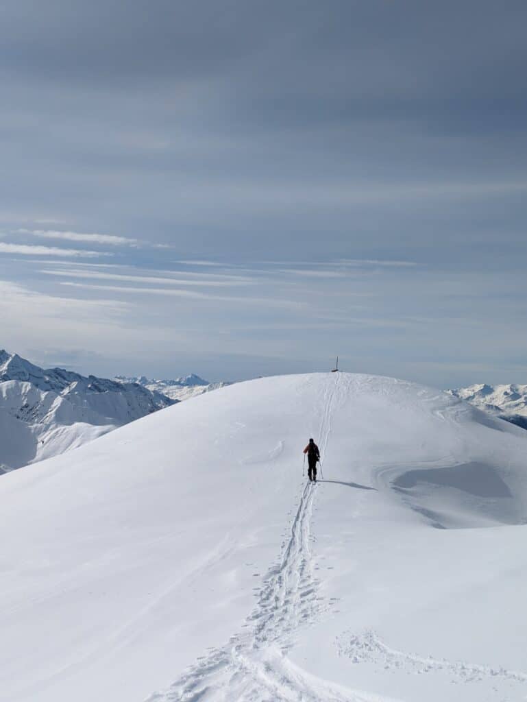 einsame Skitour in Davos Monstein