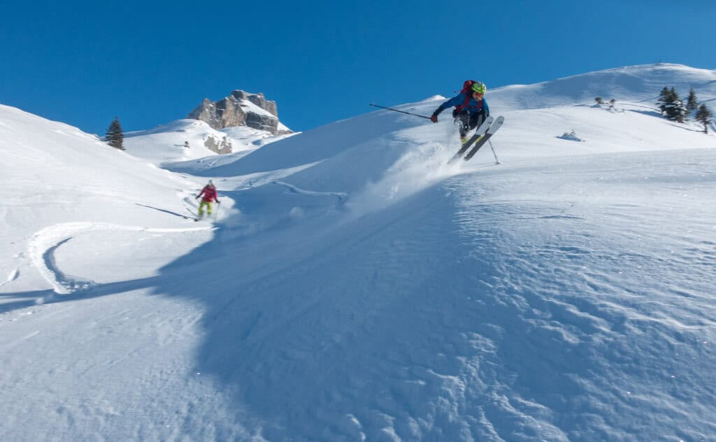 Skiing in the Lidernen area