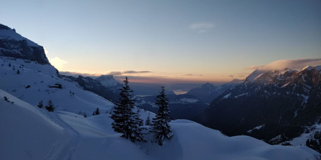 Sunrise in the Lidernen area