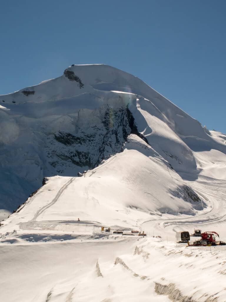 Summit of the Allalinhorn seen from the Mittelallalin