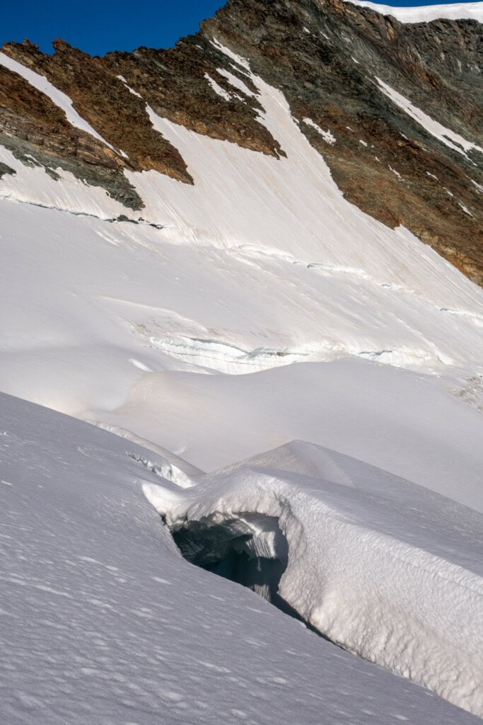 Crevasse on the Fee Glacier near the Allalinhorn