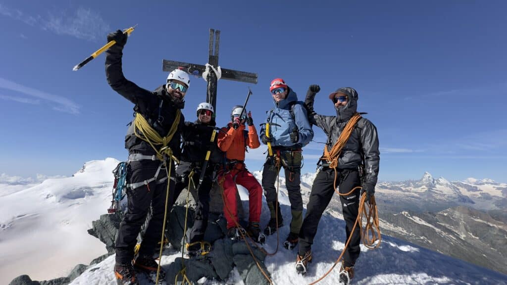 Summit cross from the Allalinhorn