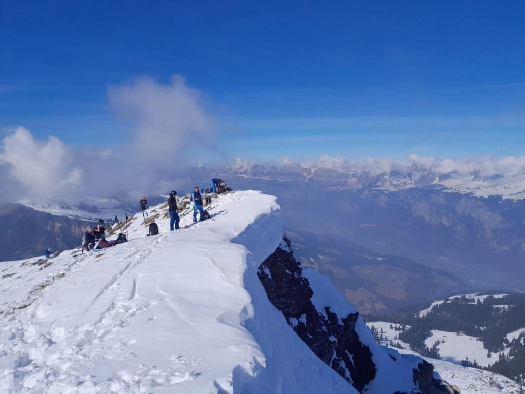 Ski tour summit Pizol