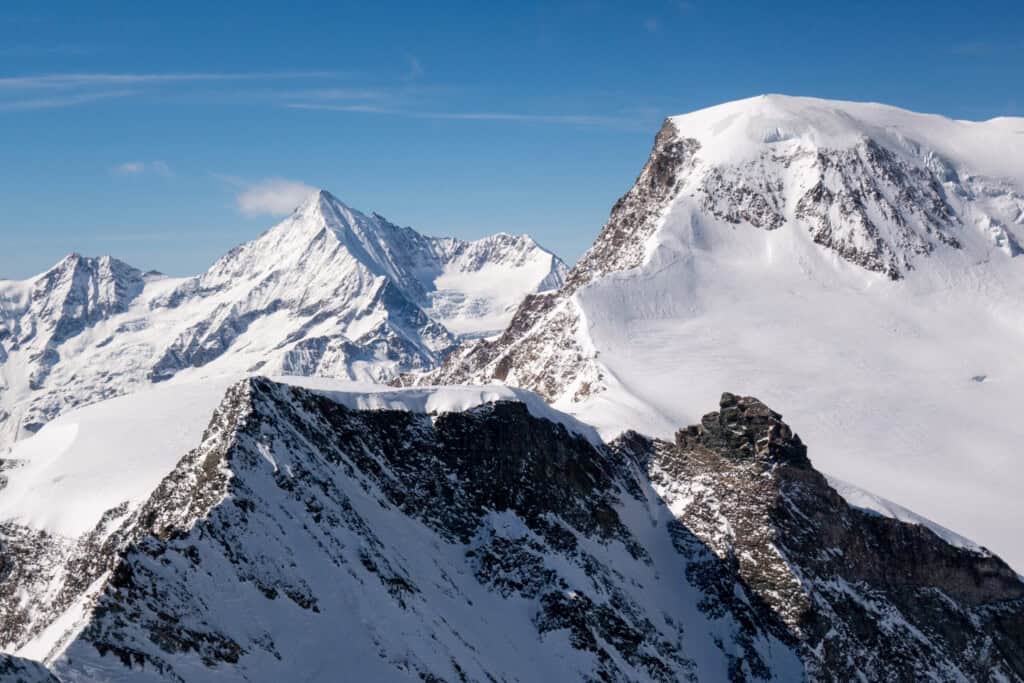 View of the Alphubel and Weisshorn