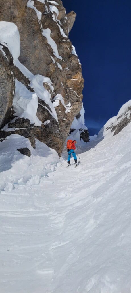 High altitude ski tour