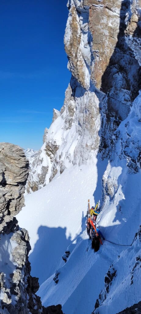 High altitude ski tour