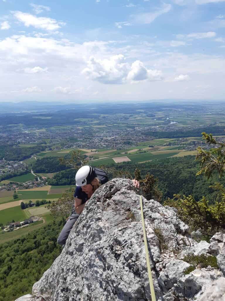 Climbing on the Eulengrat