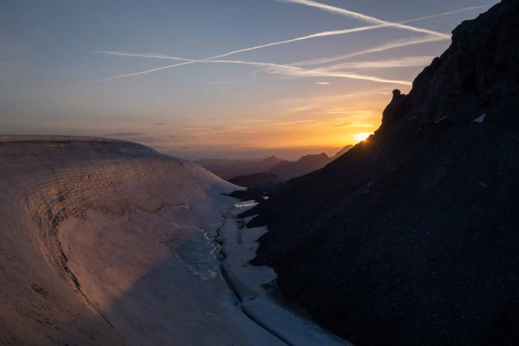 Sunrise at the Planura Hut