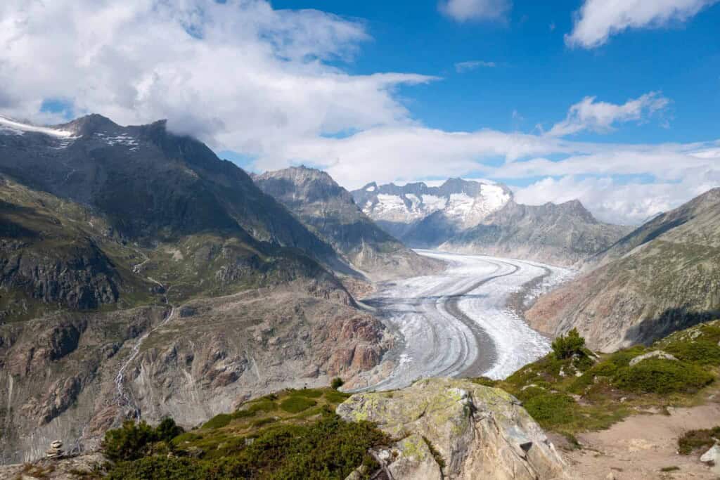 The Aletsch Glacier seen from the Fiescheralp.