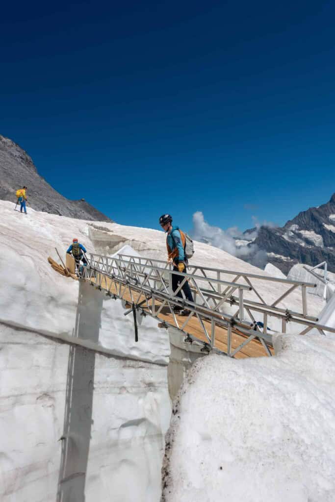 Gletscher im Zustieg zum Eiger
