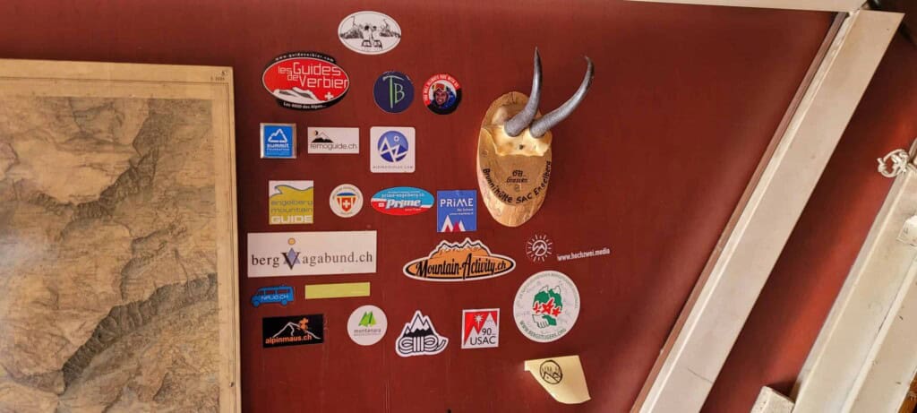 Stickers in the Grassenbiwak
