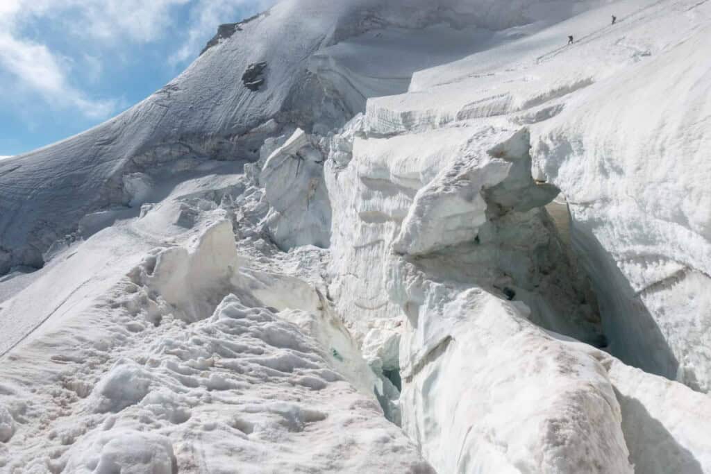 Glacier on the descent from Bernina.