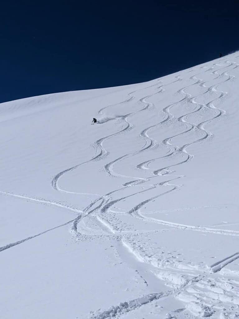 Skiing on the Gemmi