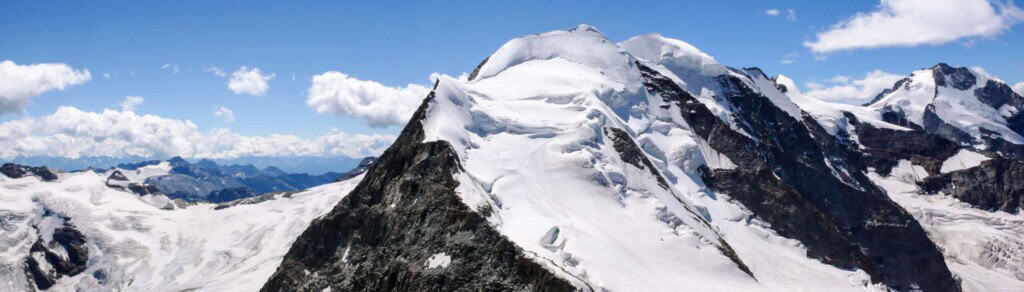 Piz Bernina seen from the Palü.