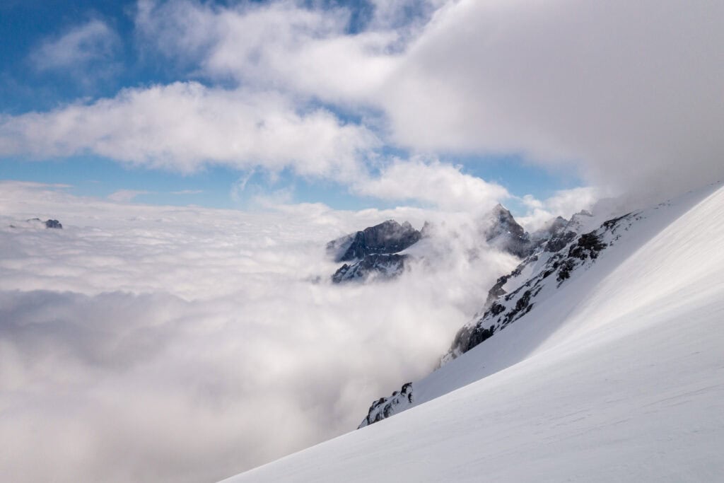 Ski tour on the Clariden