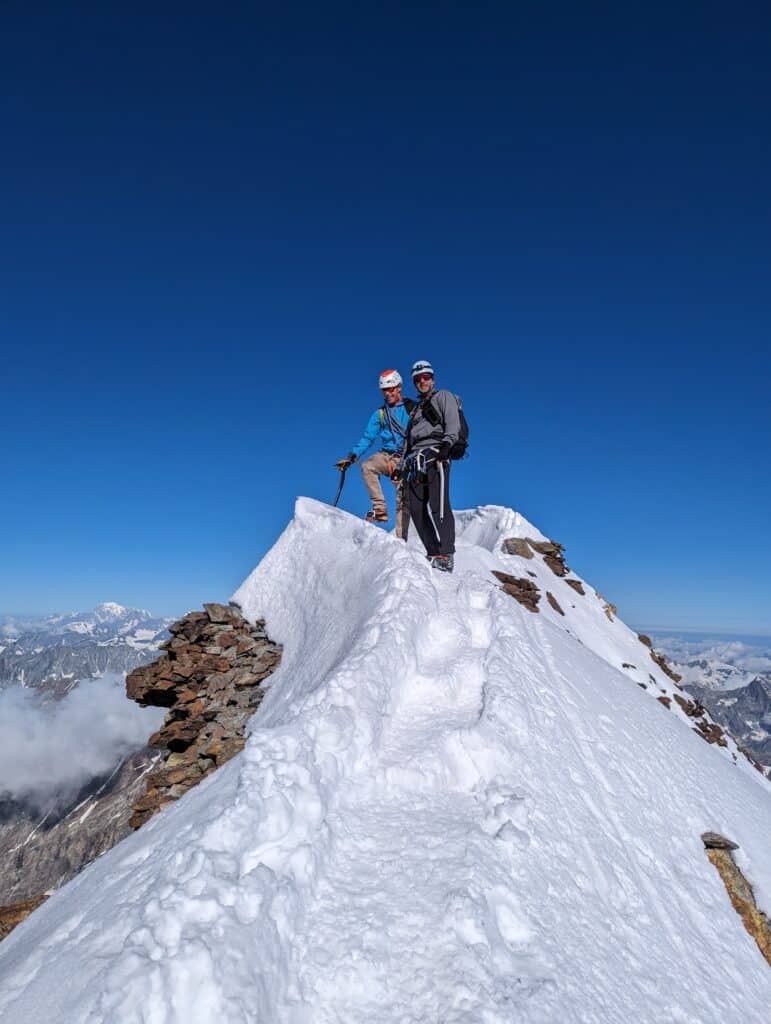On the Swiss summit of the Matterhorn
