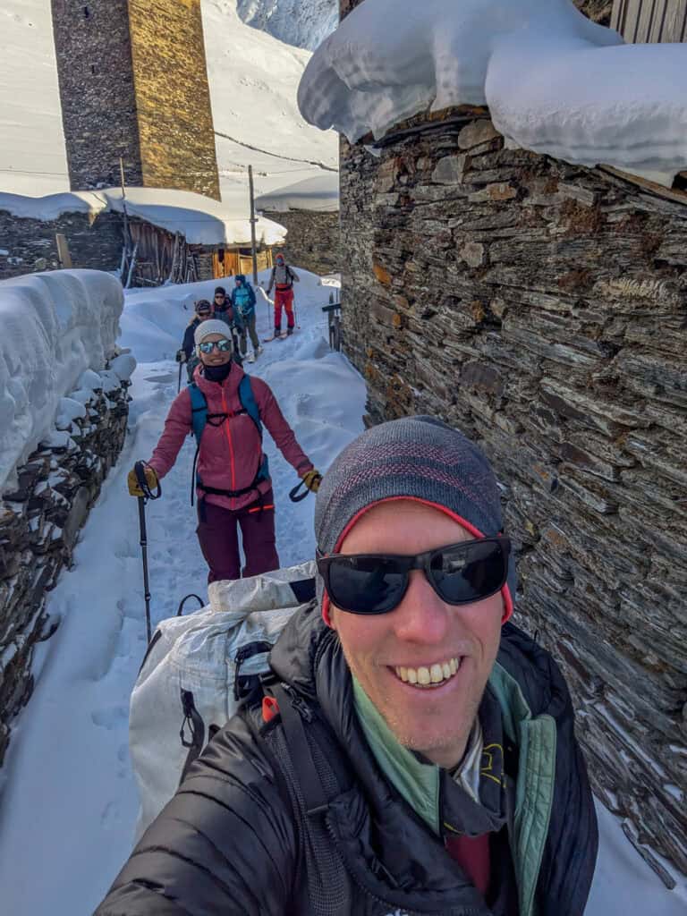 Happy Faces bei Skitouren in Georgien