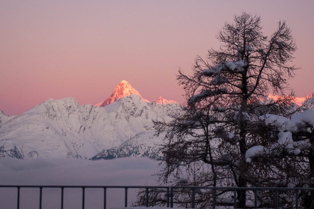 Abendrot von der Wasenalp beim Simplon