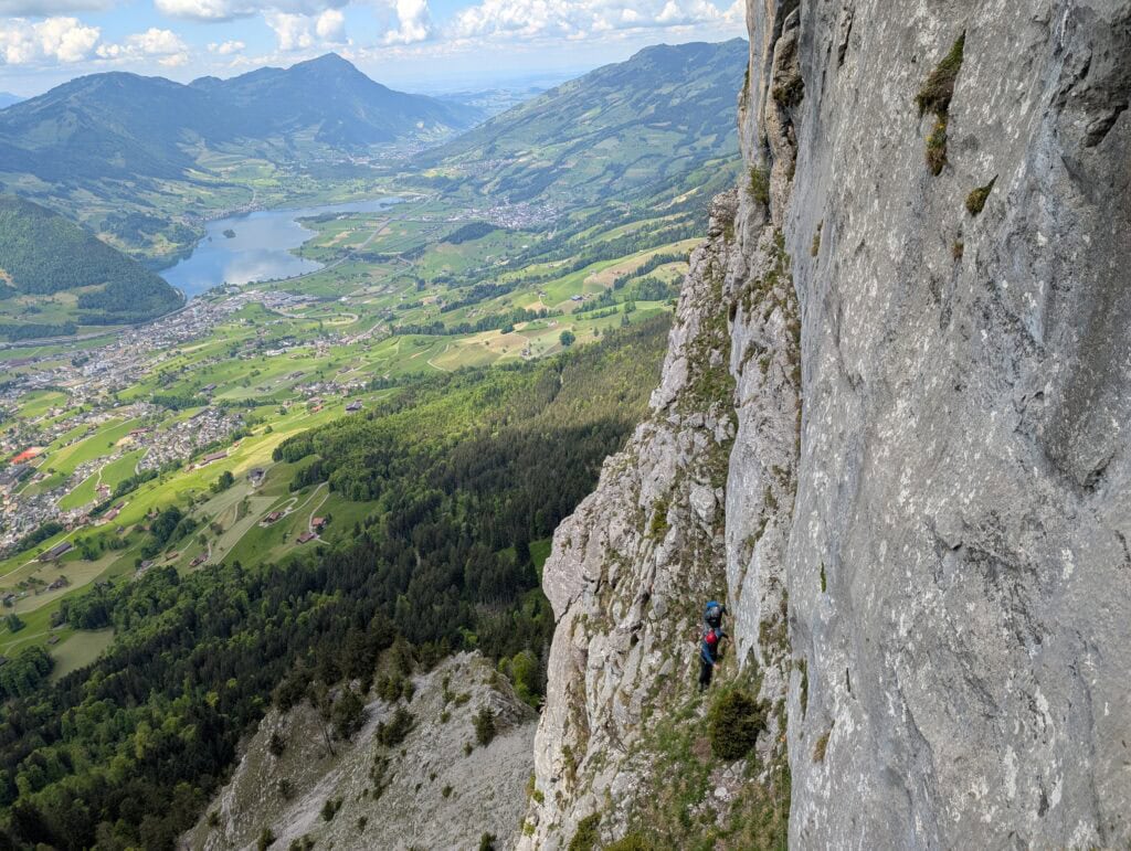 View on the ascent to Gross Mythen