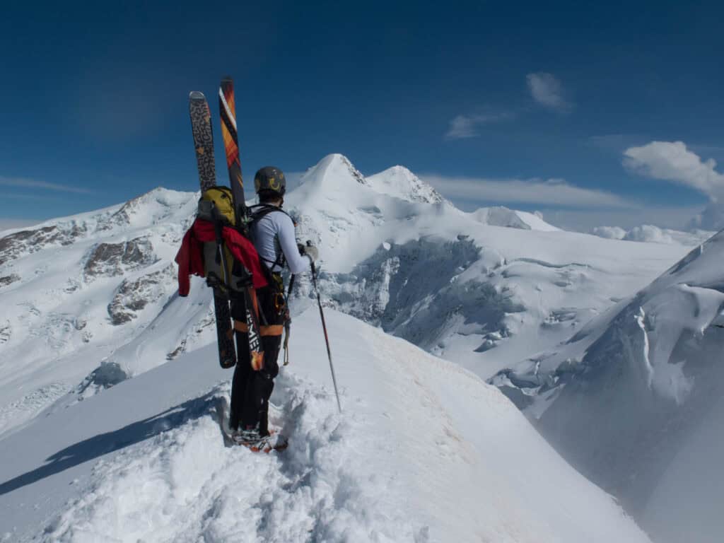 Blick vom Pollux ins Monte Rosa Gebierge