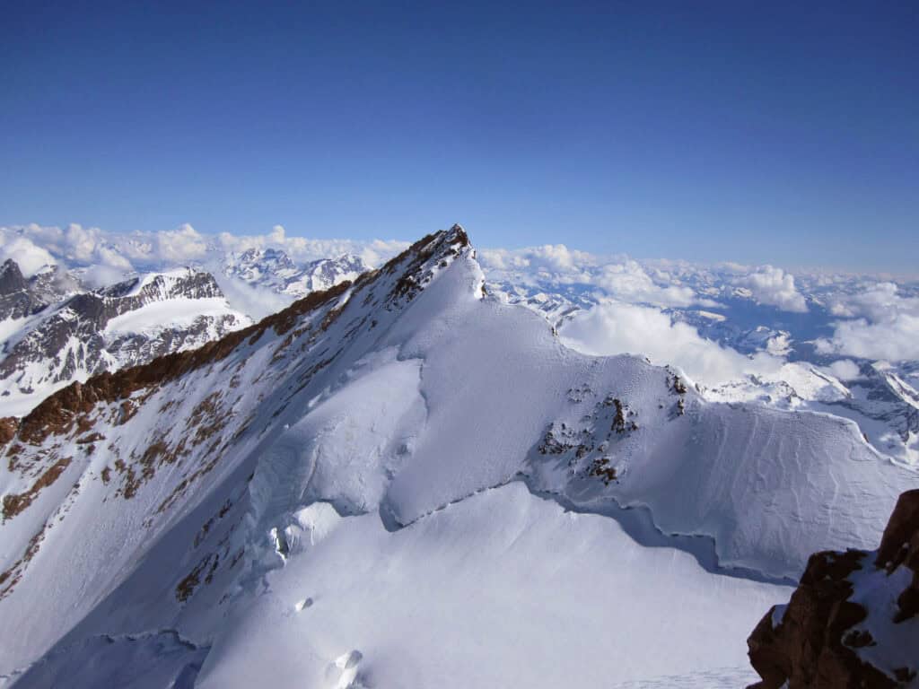 Blick von der Dufourspitze zum Nordende