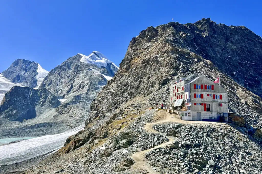 Britannia hut in summer