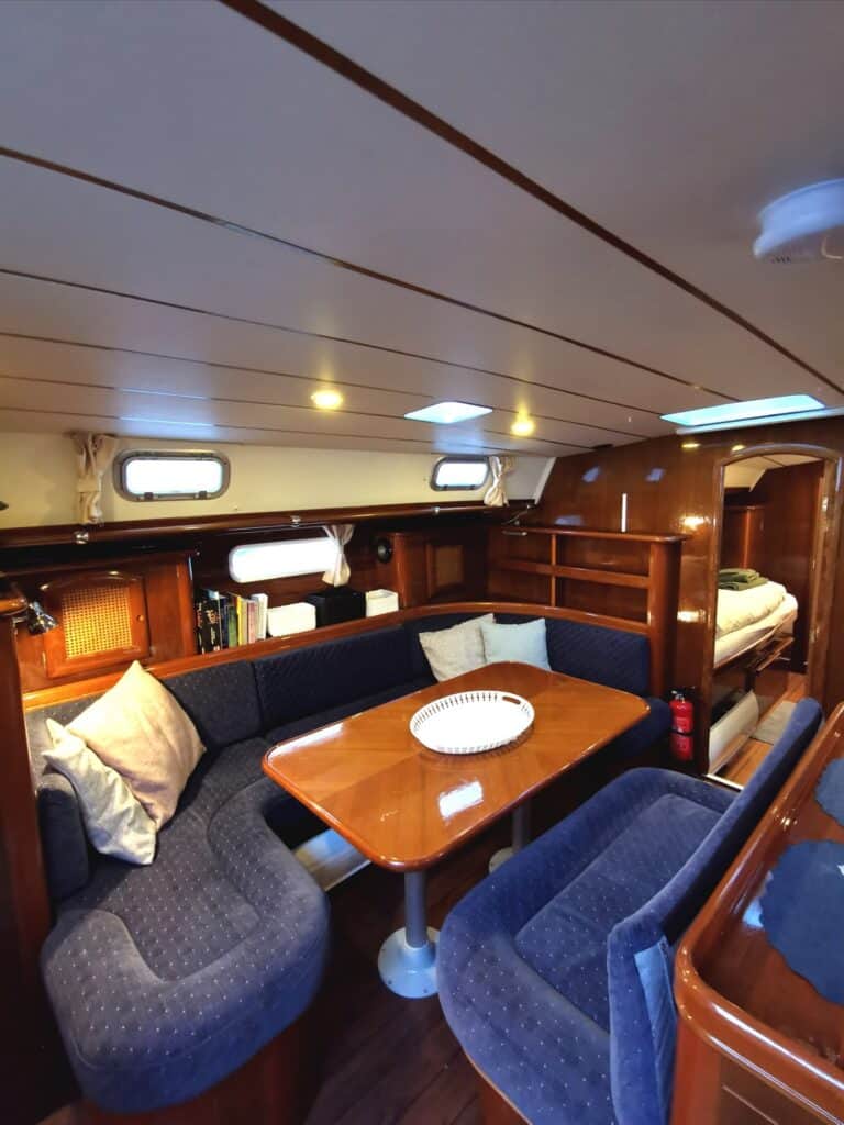 Dining room of our sailing yacht