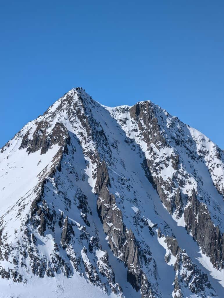 Blauberg Couloirs near Andermatt from afar