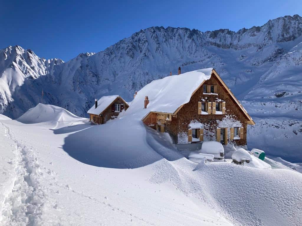 Die Gaulihütte im Winter