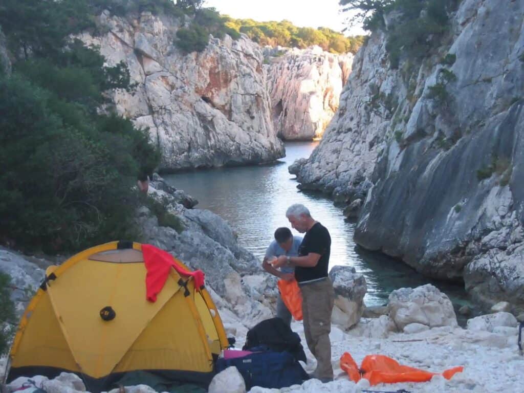 Camping at Selvaggio Blu