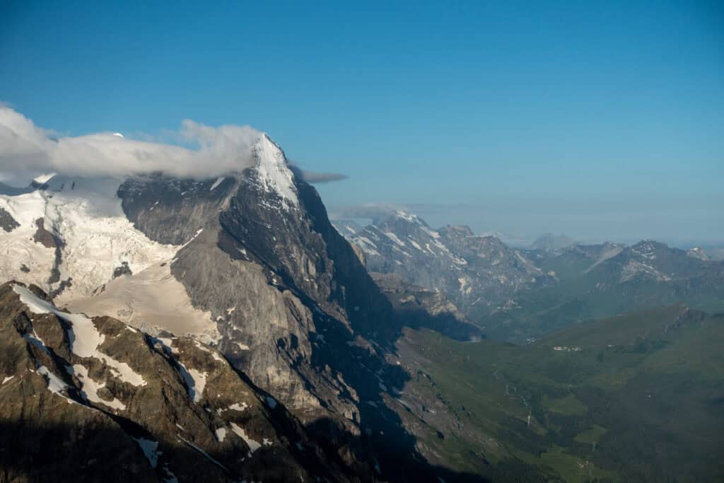 The Eiger seen from the Wetterhorn