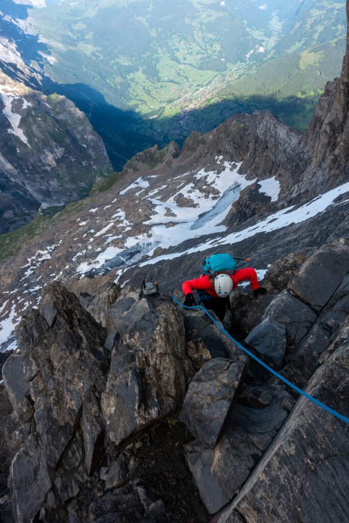 Climbing on the ascent from Willisgrätli