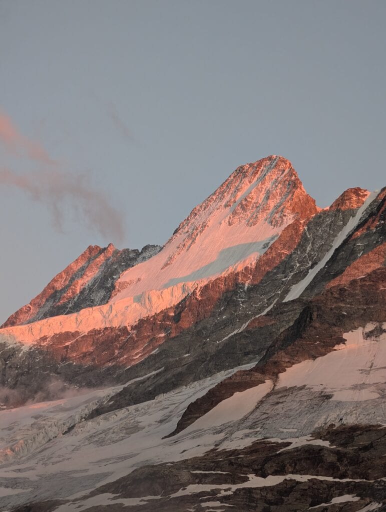 The Schreckhorn in the morning sun