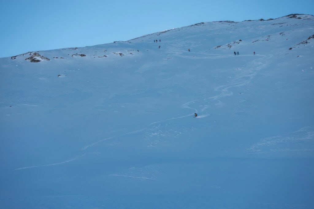 Powder slope in the Jenatsch area near Bivio