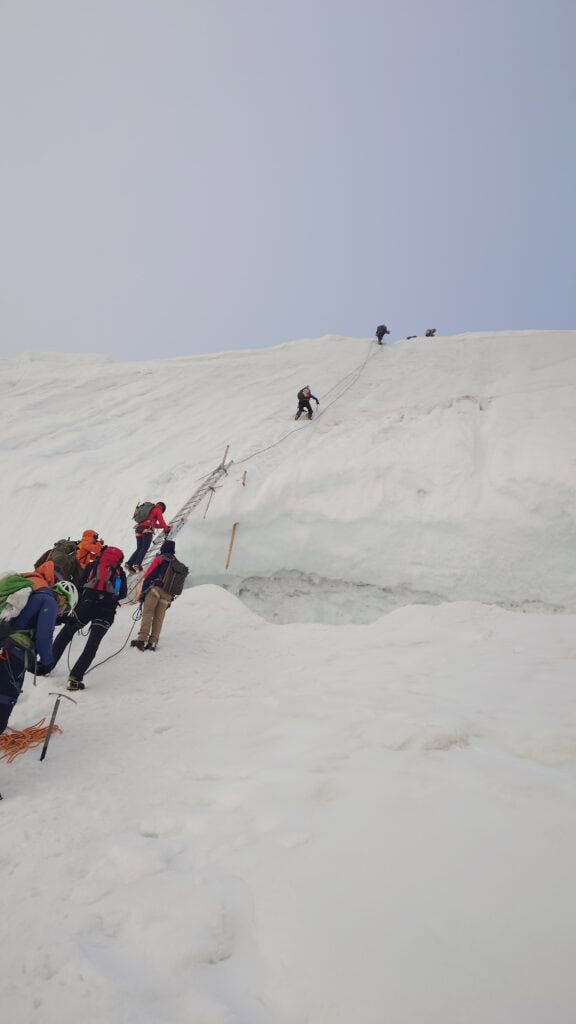Ladders on the ascent to Jungfrau
