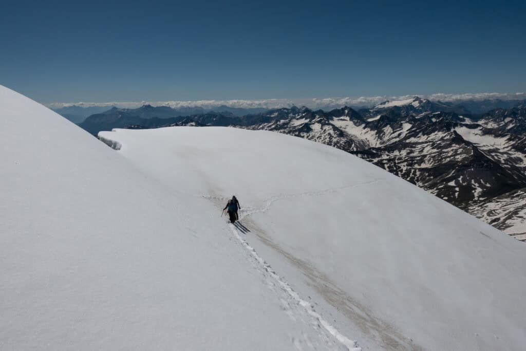 Last firn ridge on the Galenstock